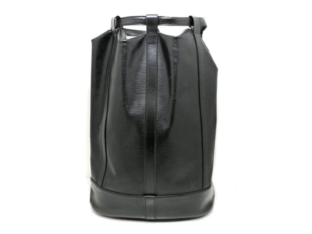LOUIS VUITTON Randonee Shoulder Bag Epi Noir Black